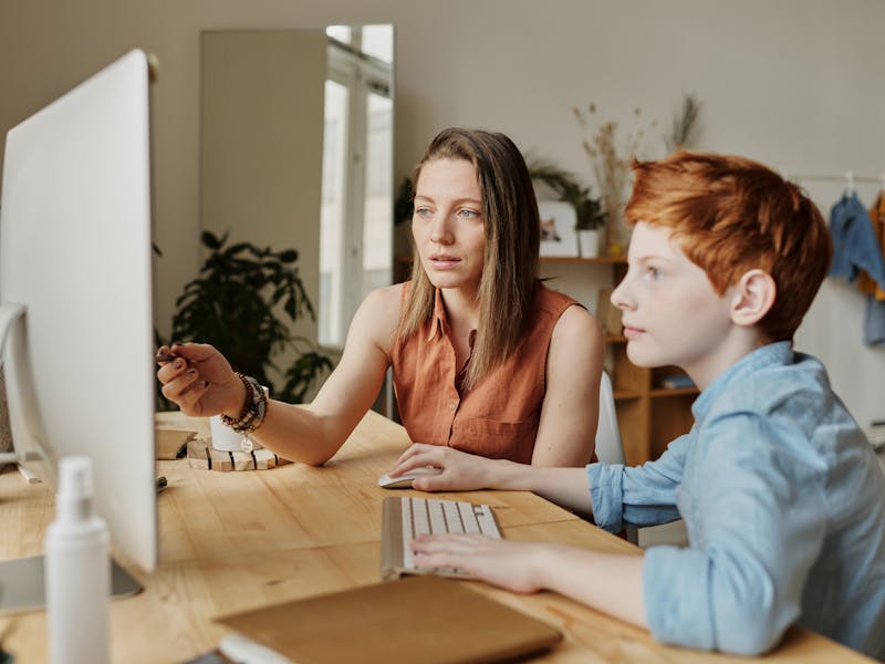 Children engaged in interactive learning activities